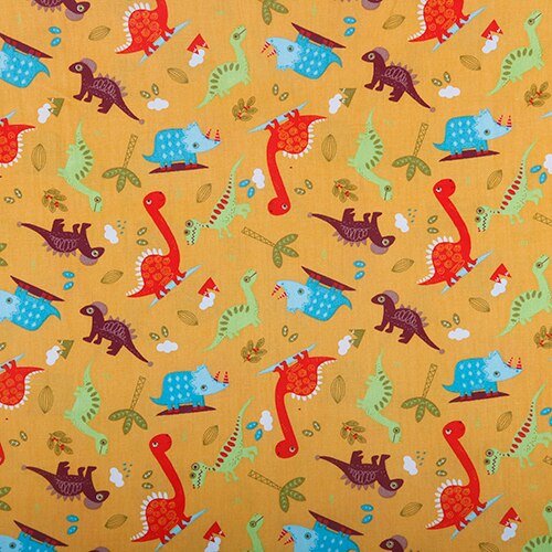 Tissu serge motifs dino
