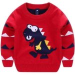 Pull Couleur Dinosaure Rouge