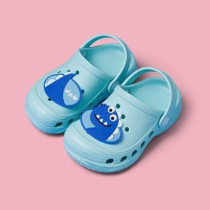 Chaussons Petit Dinosaure Bleu Clair
