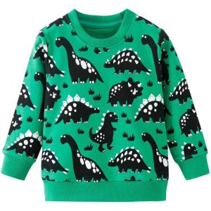 Sweat Dinosaure Vert