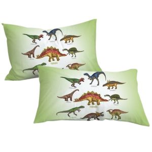 taies oreillers dinosaures