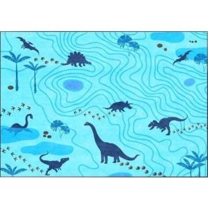 Tapis Dinosaure Bleu Clair
