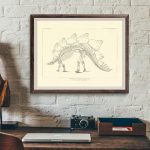 affiche dinosaure fossile