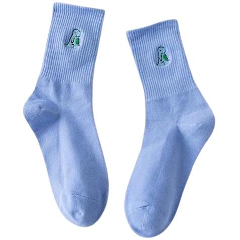 Chaussettes Dinosaure Femme bleu