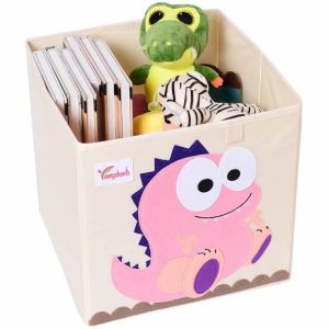 Coffre a Jouet Dinosaure rose