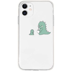Coque iPhone Dinosaure Transparente