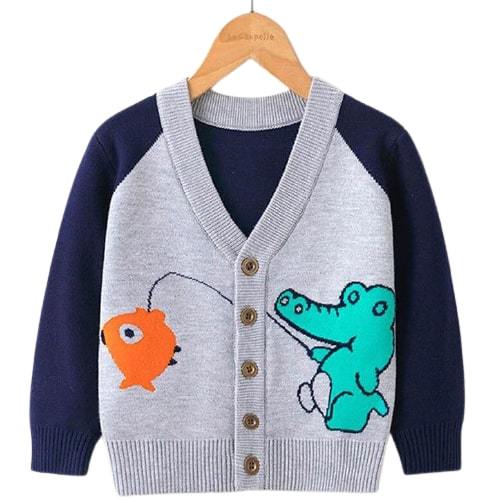 Gilet Garcon Motif Dinosaure