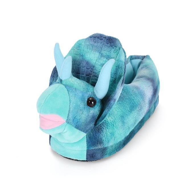 Chaussons Dinosaure Tricératops Bleus