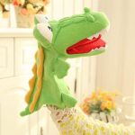 Peluche Marionnette Dinosaure Vert