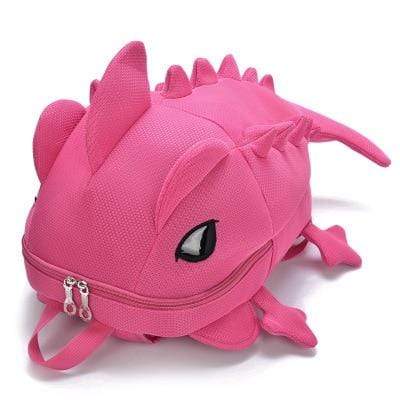 Cartable Dinosaure Caméléon Rose