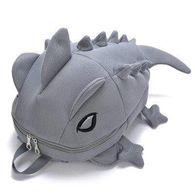 Cartable Dinosaure Caméléon Gris
