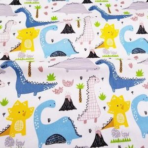 tissu coton dinosaure motifs
