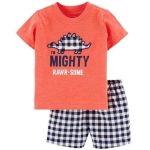T-Shirt Enfant Dinosaure Rouge