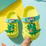 Chaussons Dinosaure Pour Bébé Jaune