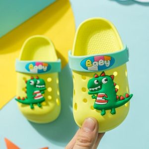 Chaussons Dinosaure Pour Bébé Jaune