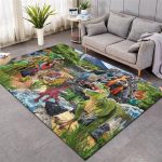 Tapis Dinosaures et Volcans