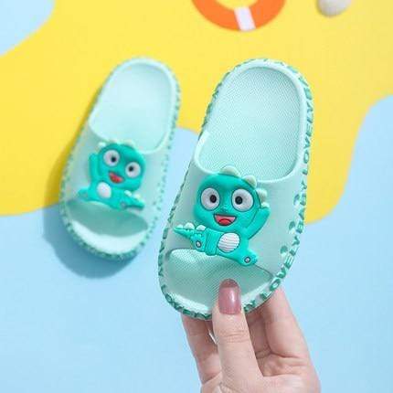 Chaussons Dinosaure Bébé Stégosaure Verts