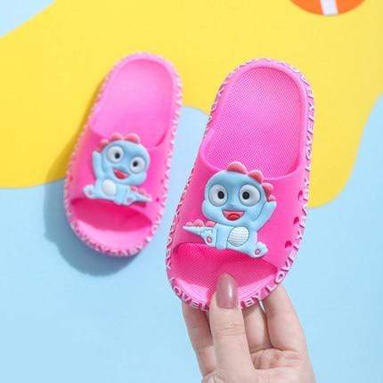Chaussons Dinosaure Bébé Stégosaure Fuschia