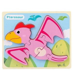 Puzzle Encastrable Bois Dinosaure Pterosaure
