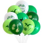 Ballons Anniversaire Dinosaure Verts