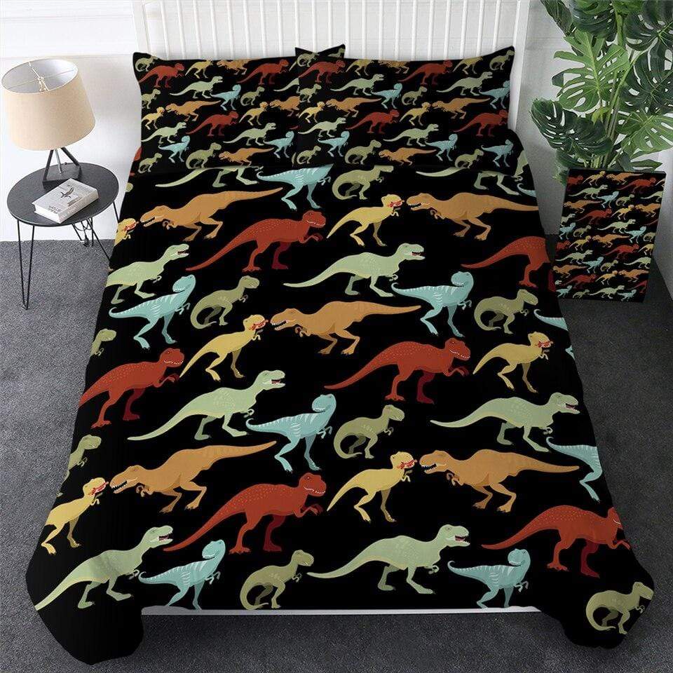 Housse de Couette Dinosaure Noire