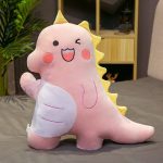 cadeau peluche dinosaure rose