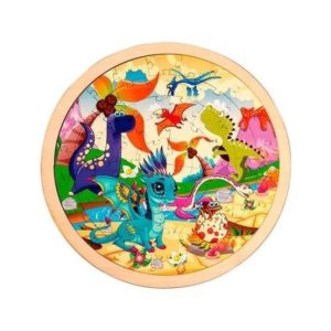 Puzzle Dinosaure Rond