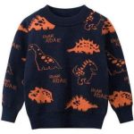 Pull Jacquard Dinosaures