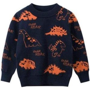Pull Jacquard Dinosaures