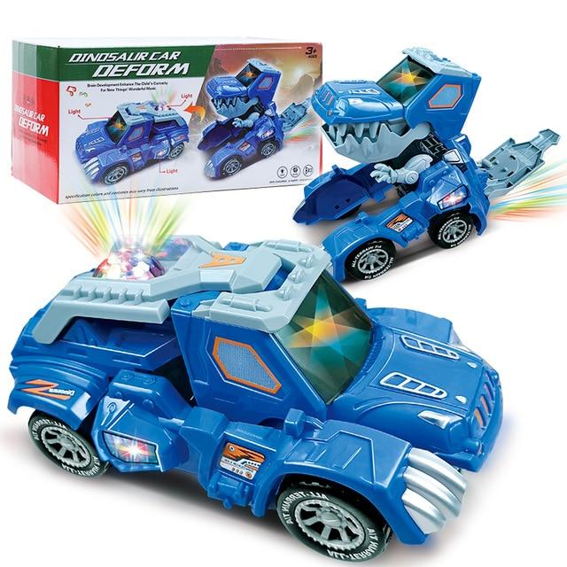 Jouet Voiture Transformer Dinosaure Bleu