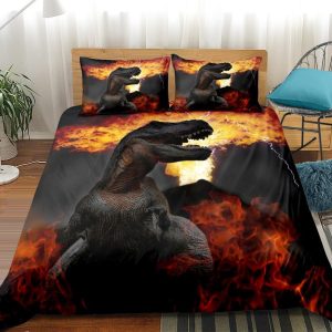 Housse de Couette Dinosaure Volcan