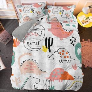 Housse de Couette Dinosaure à Pois