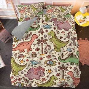 Housse de Couette Dinosaure pour Fille