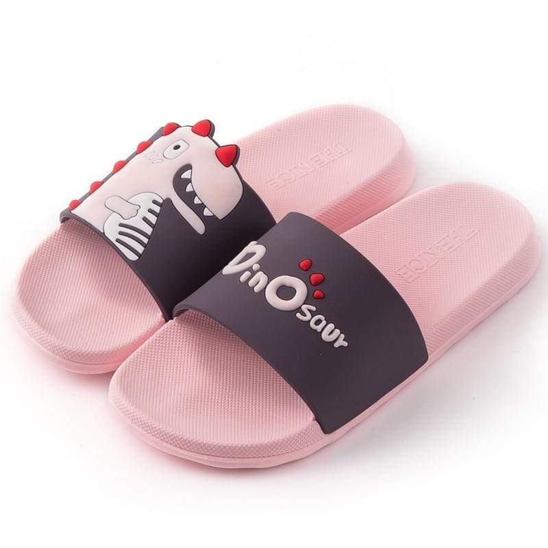 Chaussons Dinosaure Adulte Roses