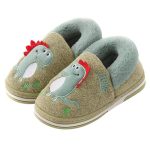 Pantoufles Dinosaure Vertes