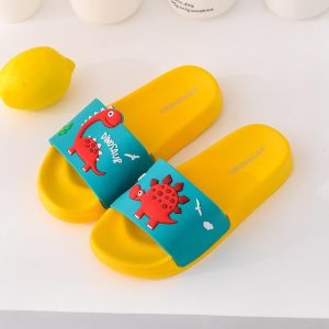 Chaussons Dinosaure Garçon Jaunes