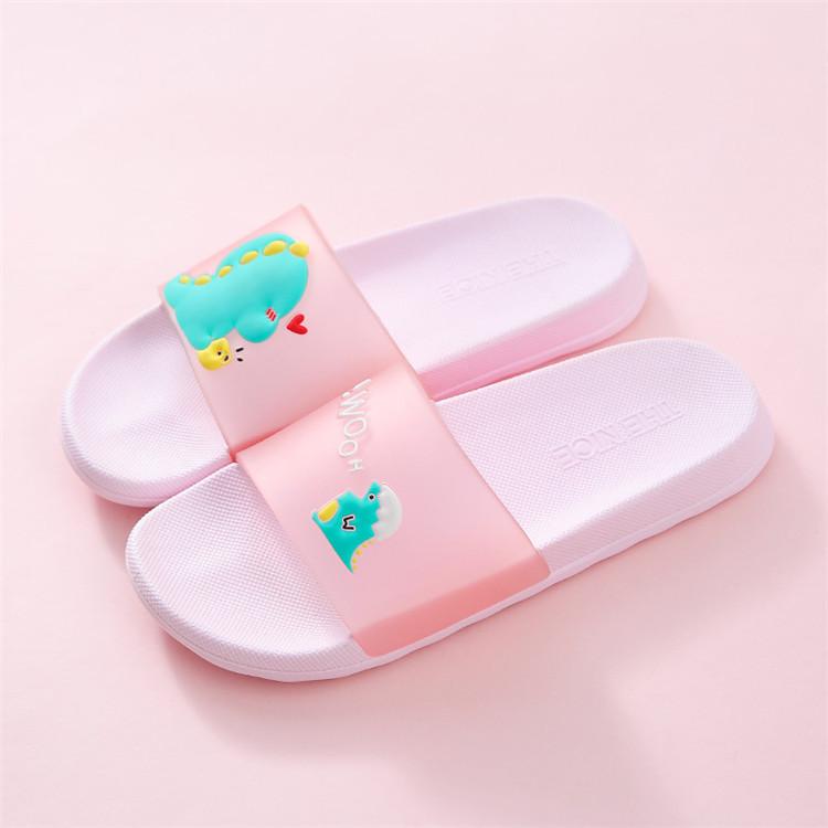 Chaussons Adulte Bébé Dinosaure Rose