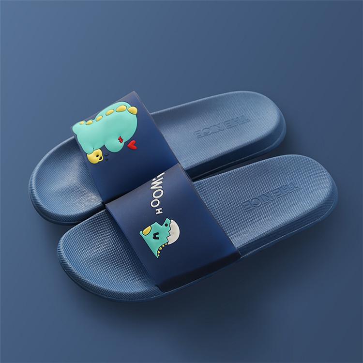 Chaussons Adulte Bébé Dinosaure Bleu Marine