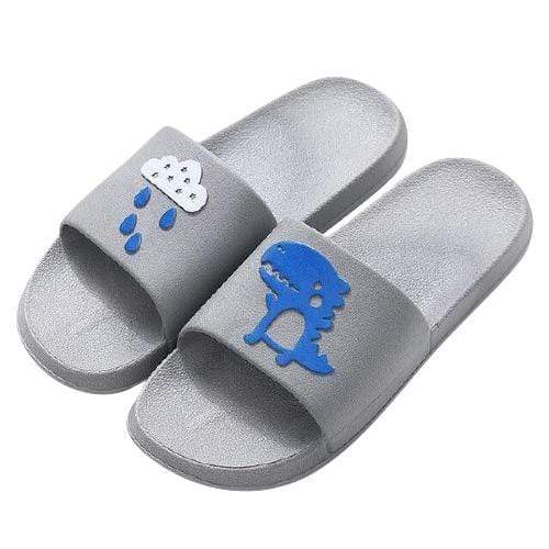 Chaussons Dinosaures Pour Adultes Gris