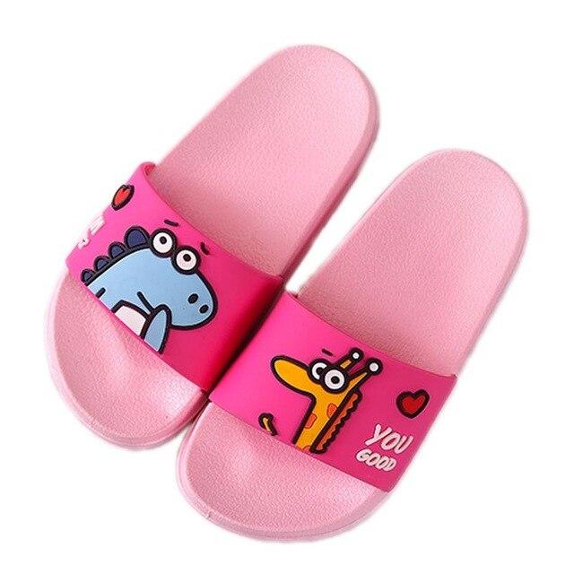 Chaussons Dinosaures Amoureux Rose
