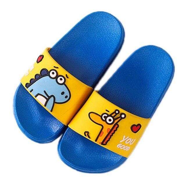 Chaussons Dinosaures Amoureux Jaune