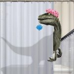 Rideau De Douche Dinosaure Ombre