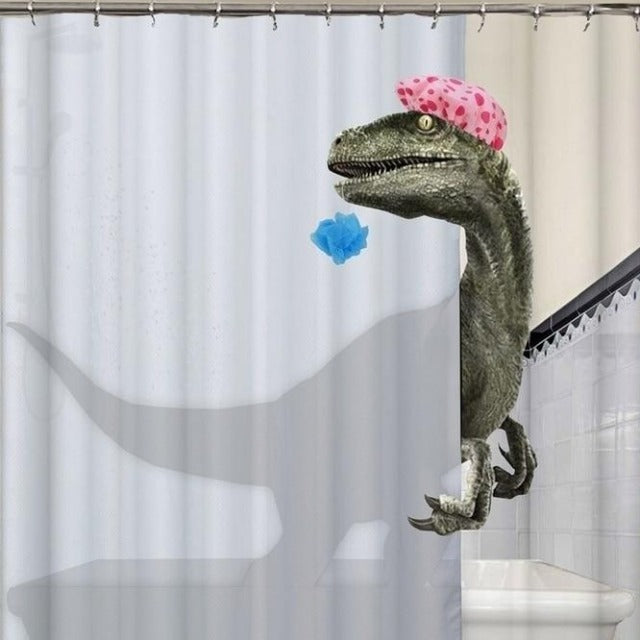 Rideau De Douche Dinosaure Ombre