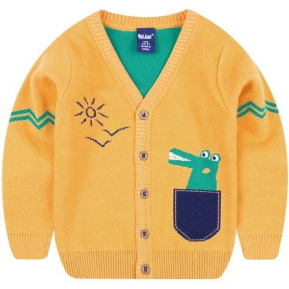 pull enfants motif dinosaures 6-7 ans jaune