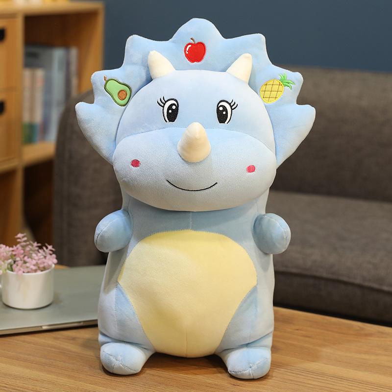 Peluche Dinosaure Gros Yeux Bleu
