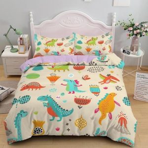 Housse de Couette 1 Personne Dinosaure