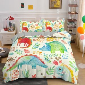 Ensemble Housse de Couette 140x200 Dinosaure