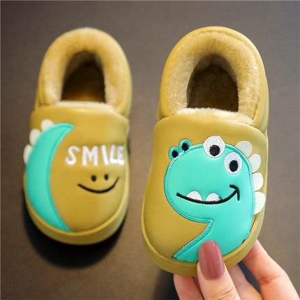 Chaussons Dinosaure Fille Jaune