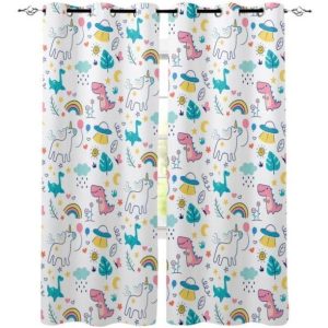 Rideau Tissu Motif Dinosaure