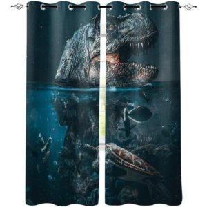 Rideau Dinosaure Avec Oeillet
